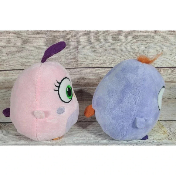 Angry Birds Hatchlings Plush Will & Petunia Baby Bird Stuffed Animals Rovio 6" - Picture 2 of 4
